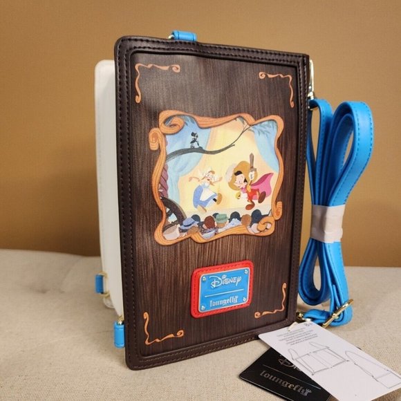 Loungefly Disney Pinocchio Story Book Convertable Backpack Crossbody Bag NEW main image 11